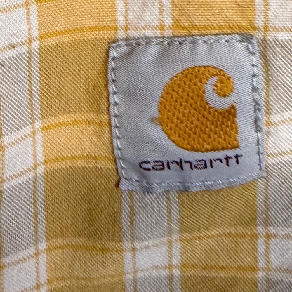 Carhartt Plaid Short Sleeve Button Up Shirt Men’s Medium Loose Fit Workwear - Picture 3 of 4